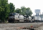 NS 9808 leads train 218 into town